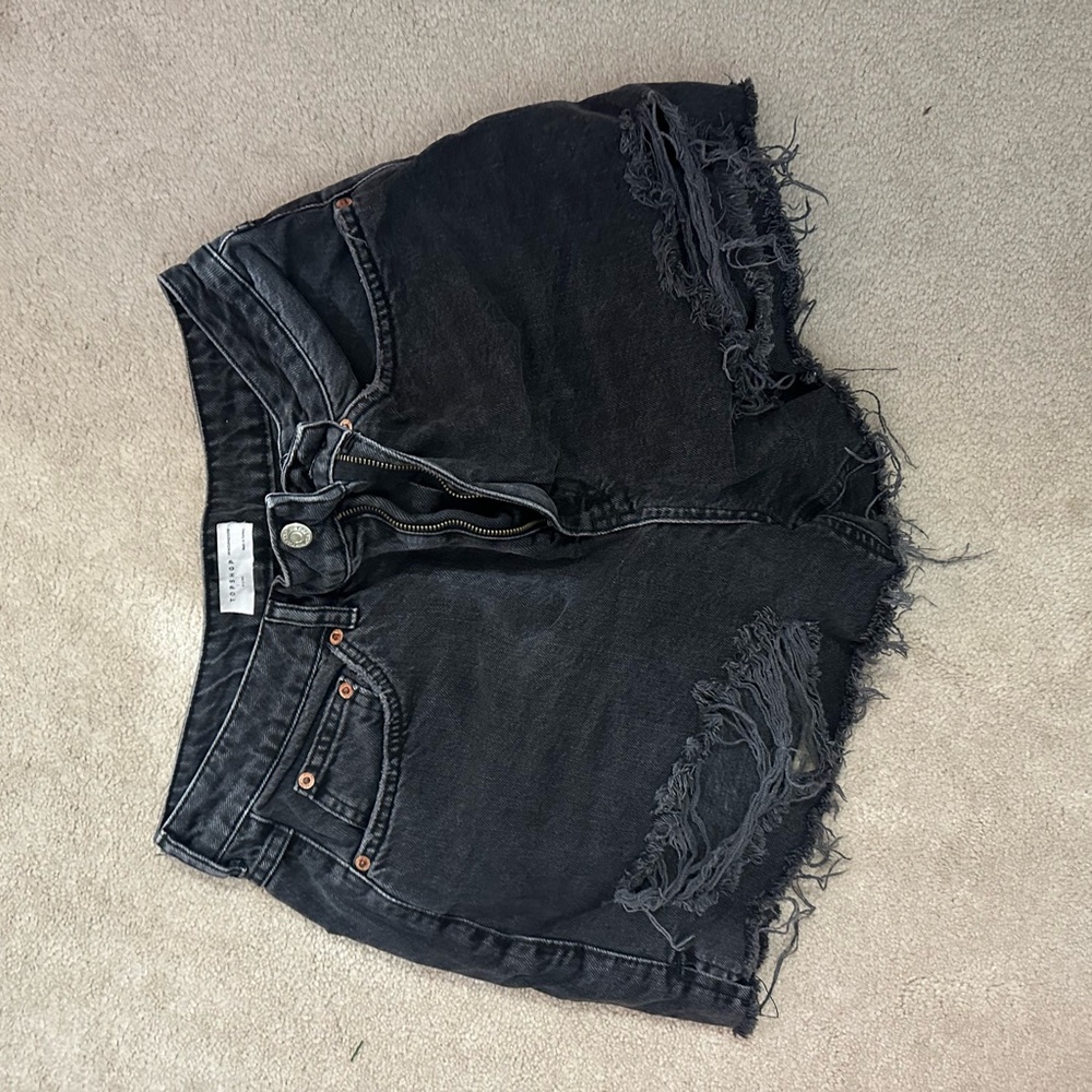 Black Distressed Women's Shorts